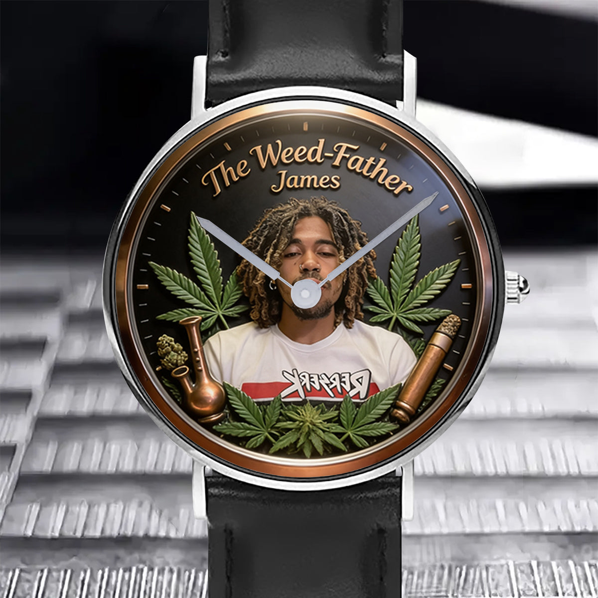World's Dopest Dad - Personalized Weed Hand Watch