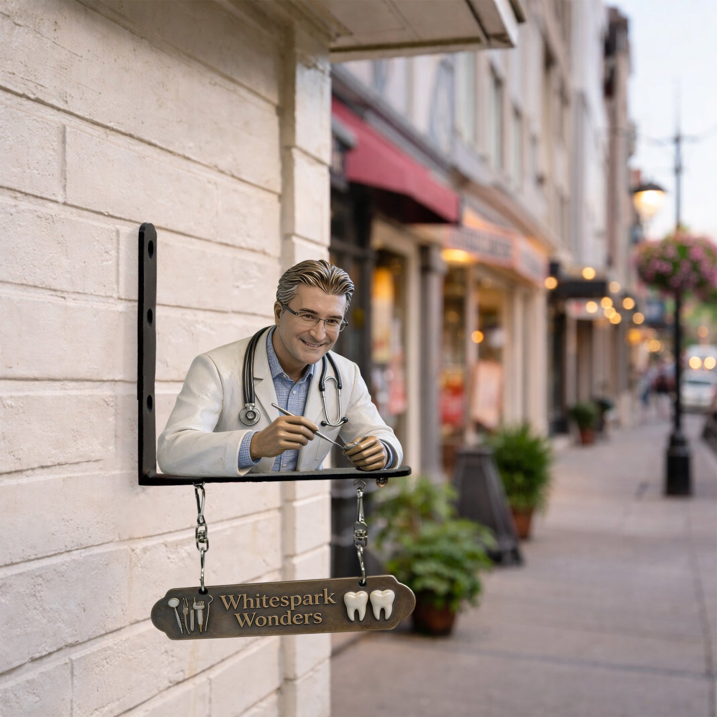 My Dental Clinic - Personalized Dentist Wooden Wall Mount Sign