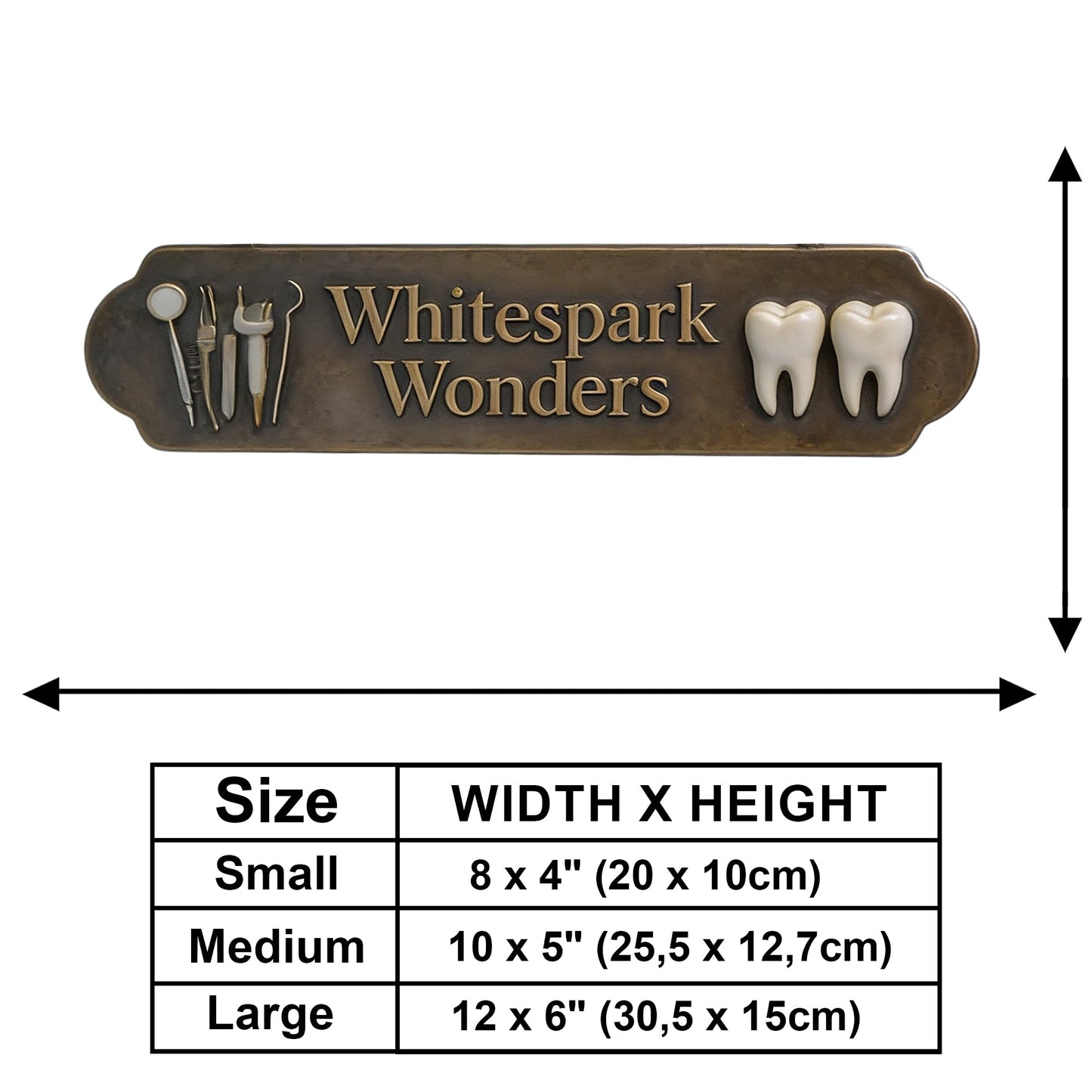 My Dental Clinic - Personalized Dentist Wooden Wall Mount Sign