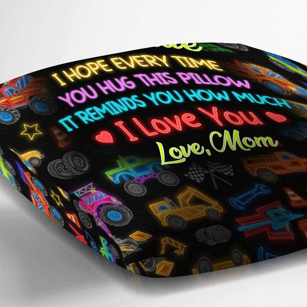 Vehicles Patern Colorful - Personalized Kid Throw Pillow