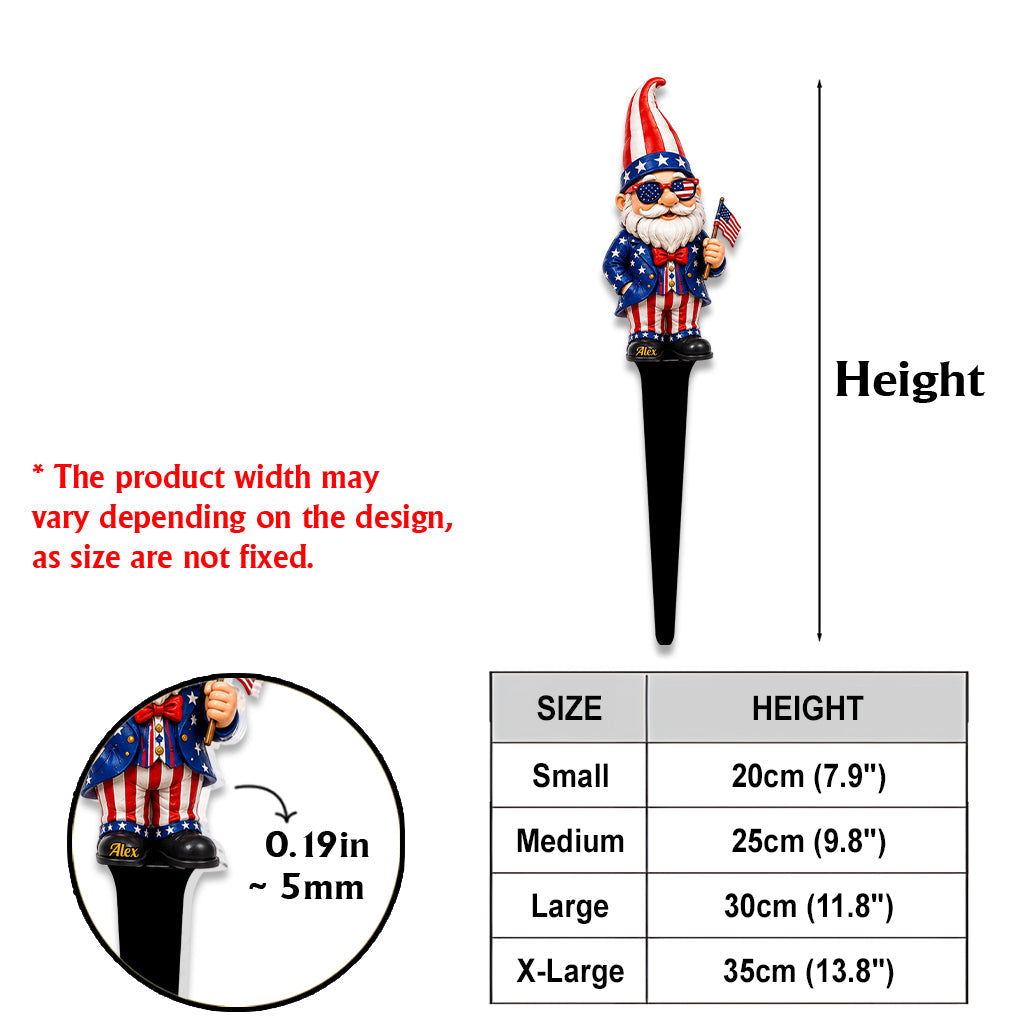 Patriotic Gnomes - Personalized Gardening Acrylic Garden Sign/ Acrylic Plaque Sign