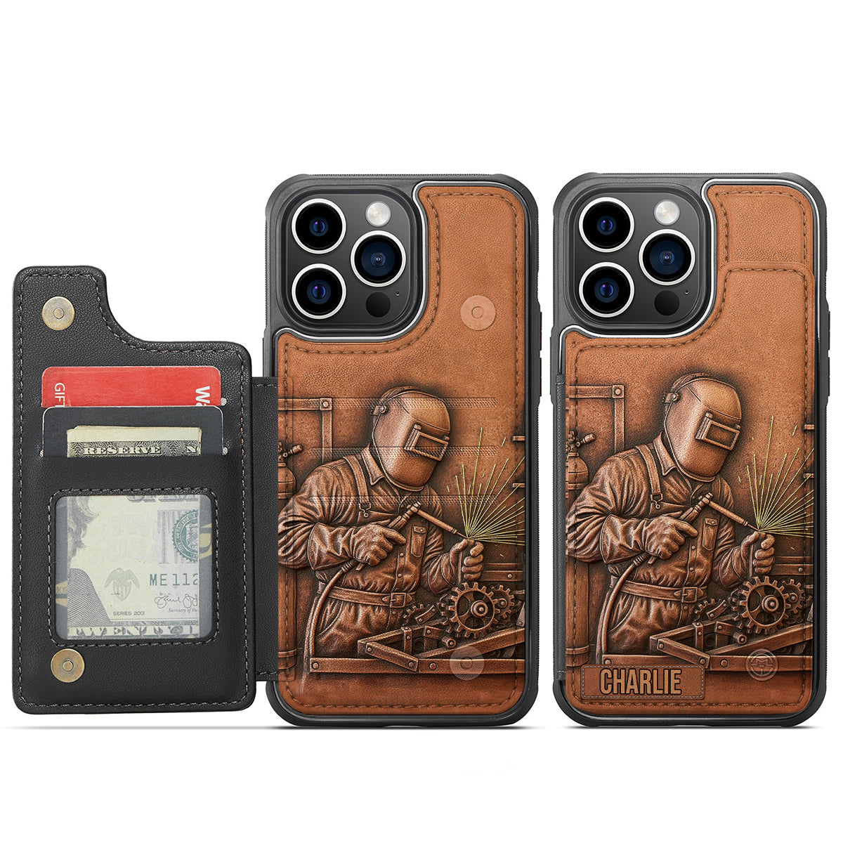 Strongest Welder - Personalized Welder Fully Printed Wallet Phone Case