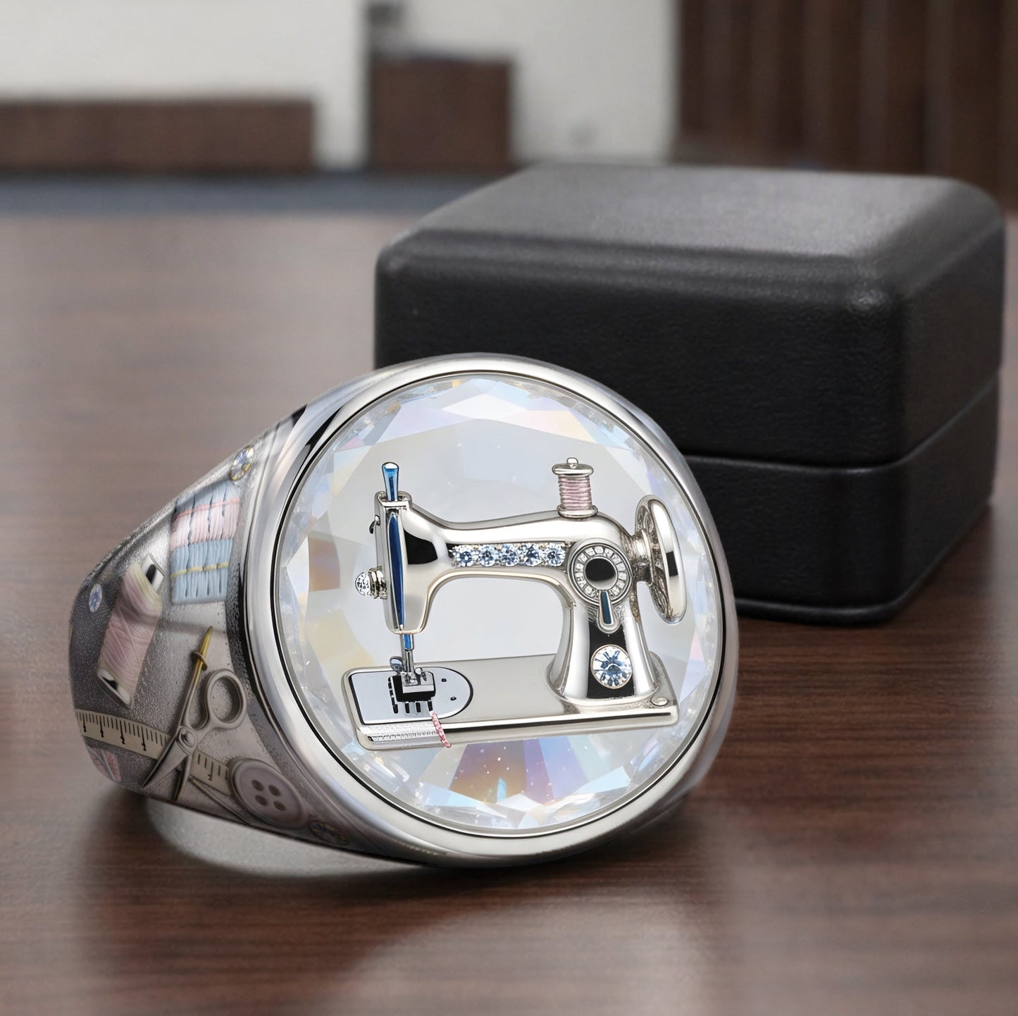 Sewing Is My Therapy - Personalized Sewing Signet Ring