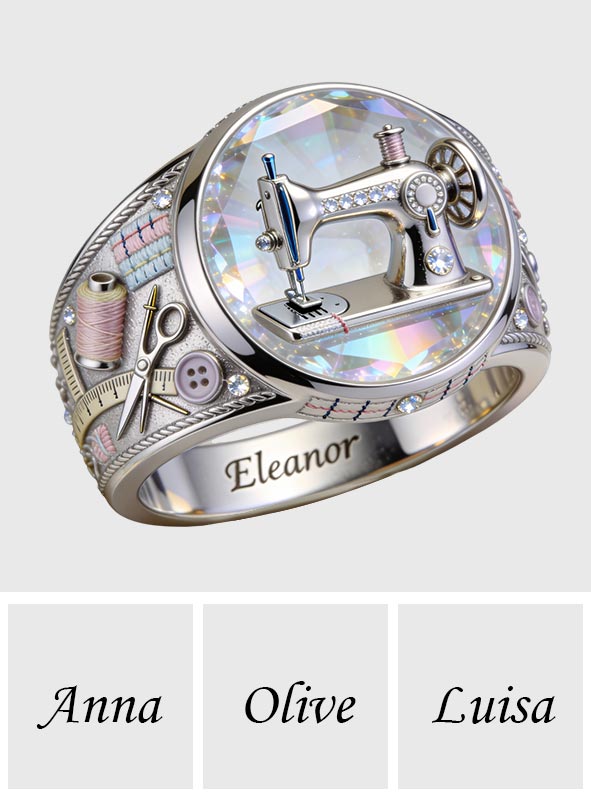 Sewing Is My Therapy - Personalized Sewing Signet Ring