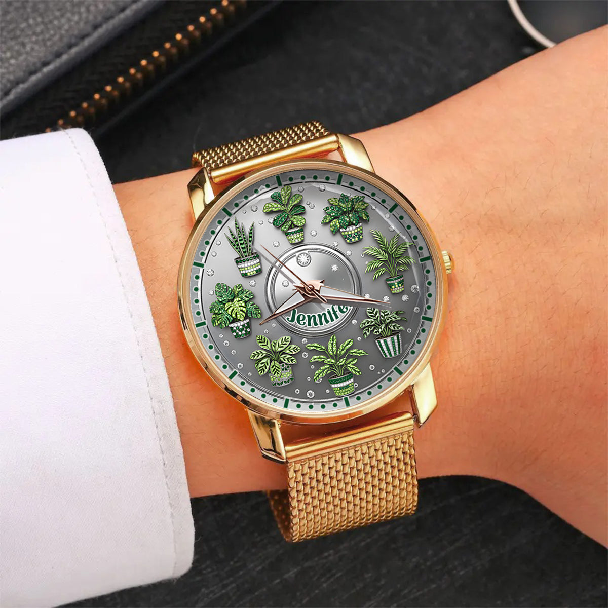 Time For A New Plant - Personalized Gardening Women Hand Watch