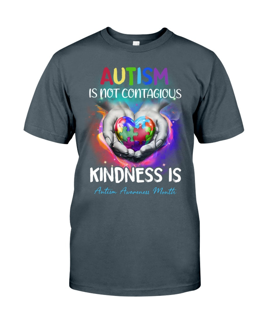 Autism Is Not Contagious - Autism Awareness T-shirt and Hoodie 0921