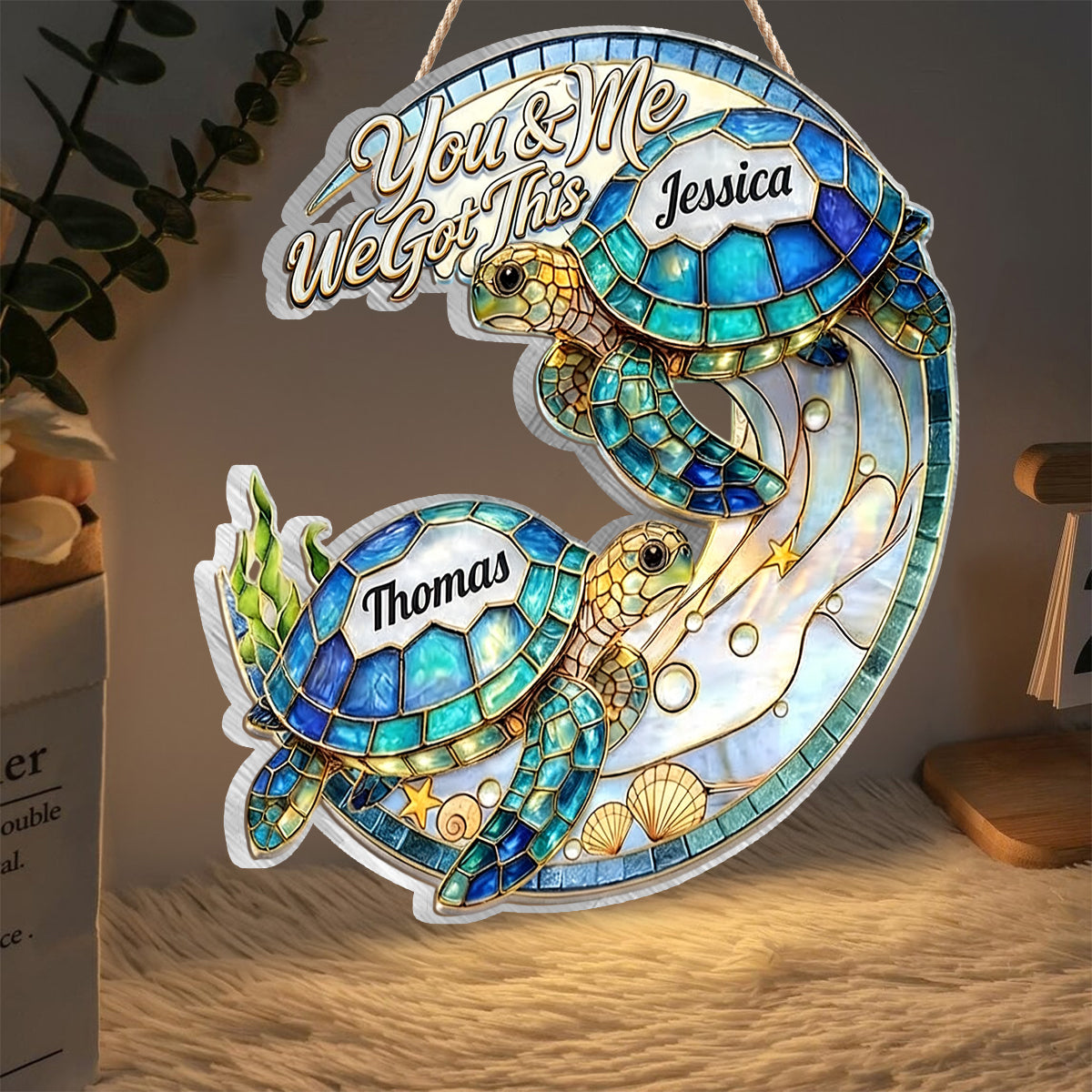 We Got This - Personalized Turtle LED Light Acrylic Sign