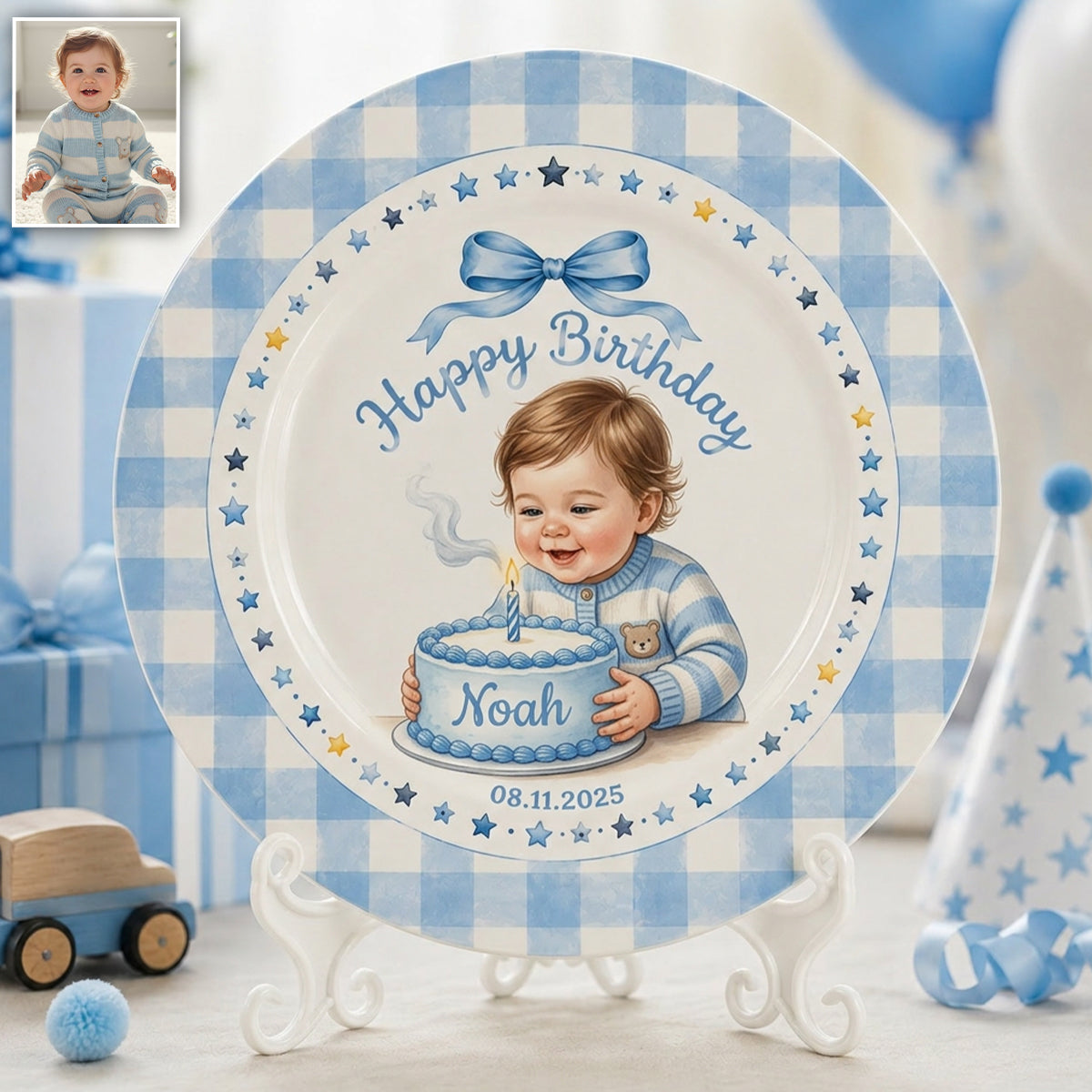 Beautiful Birthday Gift - Personalized Birthday Ceramic Round Plate