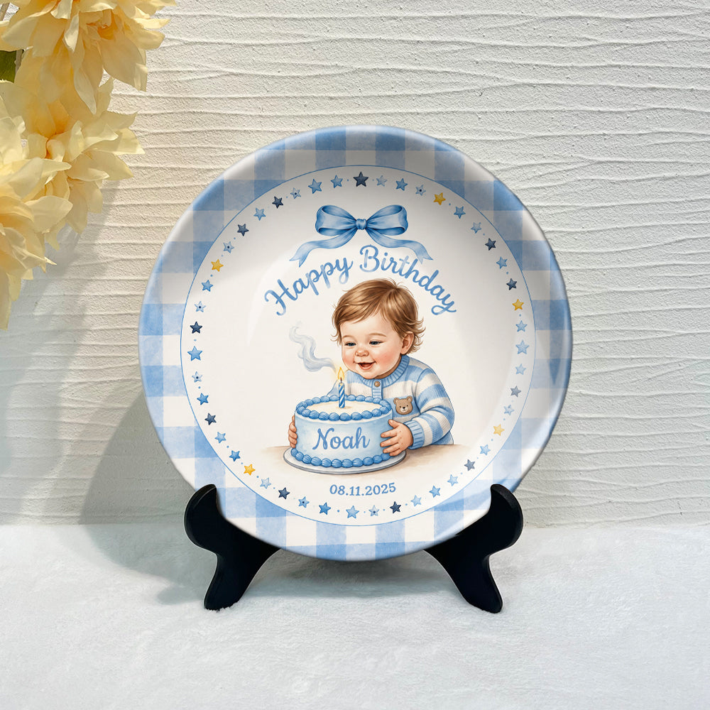 Beautiful Birthday Gift - Personalized Birthday Ceramic Round Plate