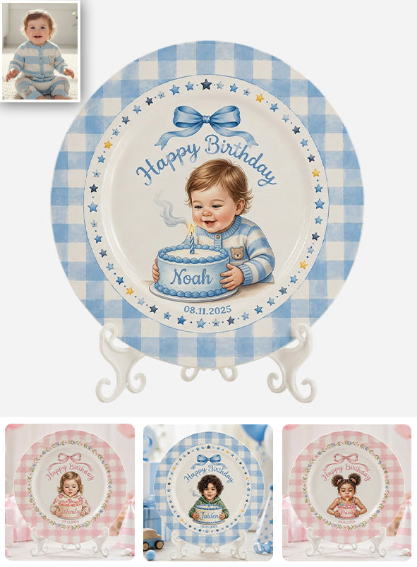 Beautiful Birthday Gift - Personalized Birthday Ceramic Round Plate
