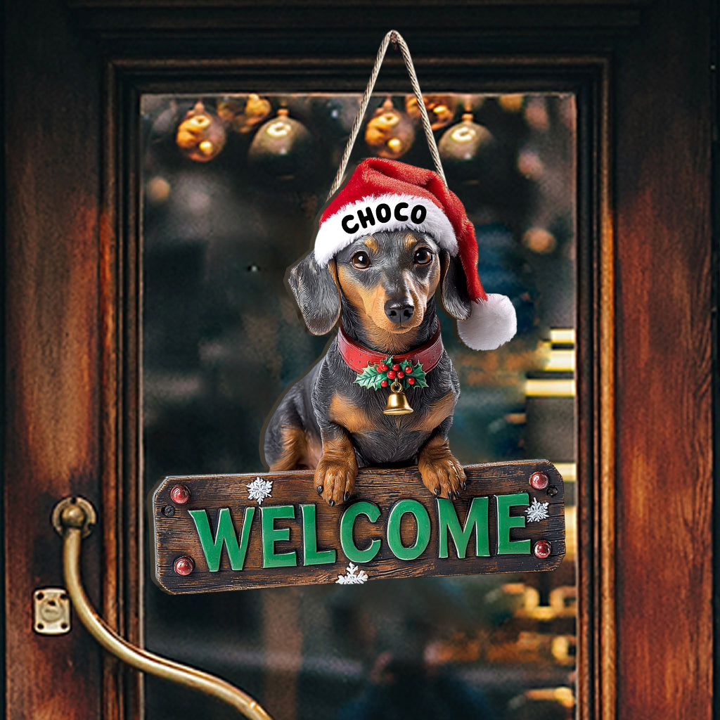 Welcome Home - Personalized Dog Custom Shaped Wood Sign