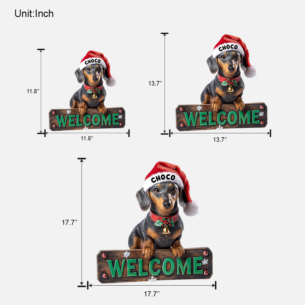 Welcome Home - Personalized Dog Custom Shaped Wood Sign
