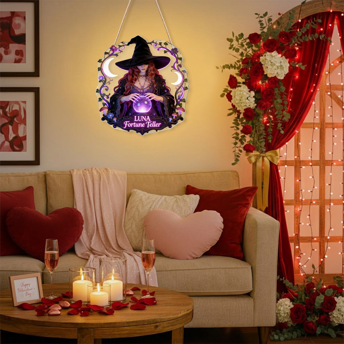 Witch's Room Decoration - Personalized Witch LED Light Acrylic Sign
