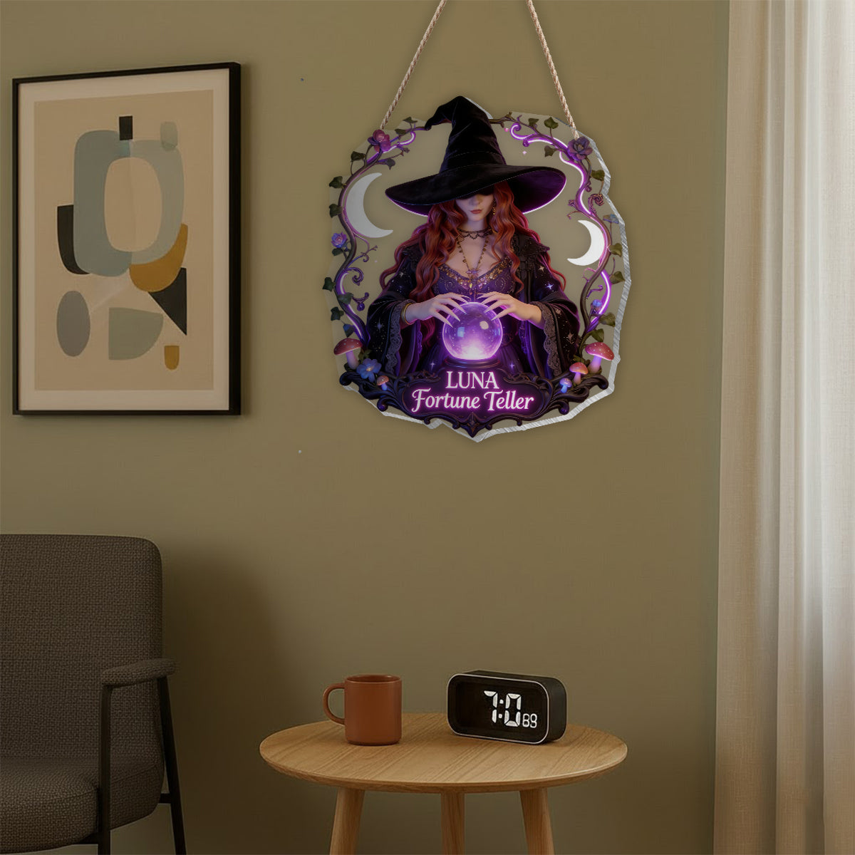 Witch's Room Decoration - Personalized Witch LED Light Acrylic Sign
