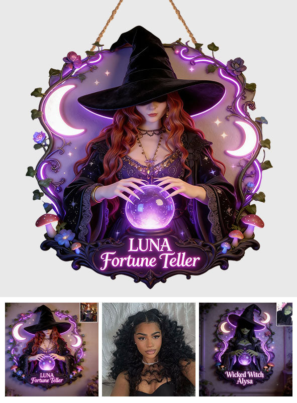 Witch's Room Decoration - Personalized Witch LED Light Acrylic Sign