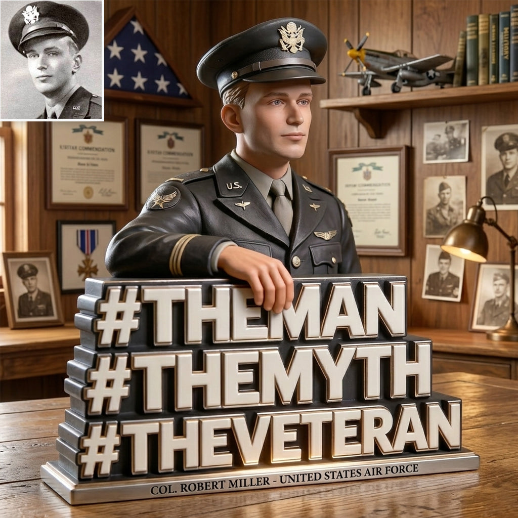 Veteran Tribute - Personalized Veteran Custom Shaped Acrylic Plaque