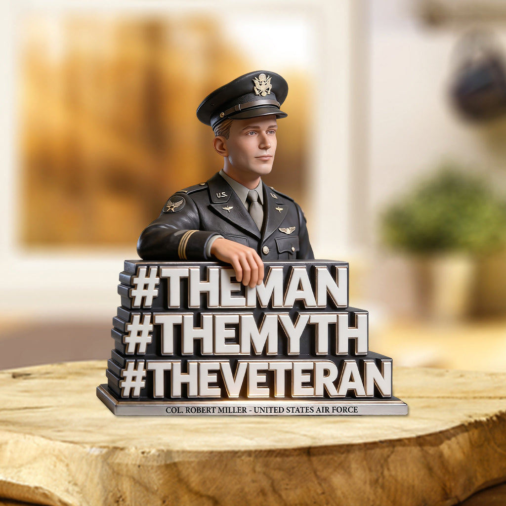 Veteran Tribute - Personalized Veteran Custom Shaped Acrylic Plaque