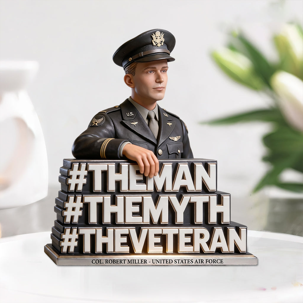 Veteran Tribute - Personalized Veteran Custom Shaped Acrylic Plaque