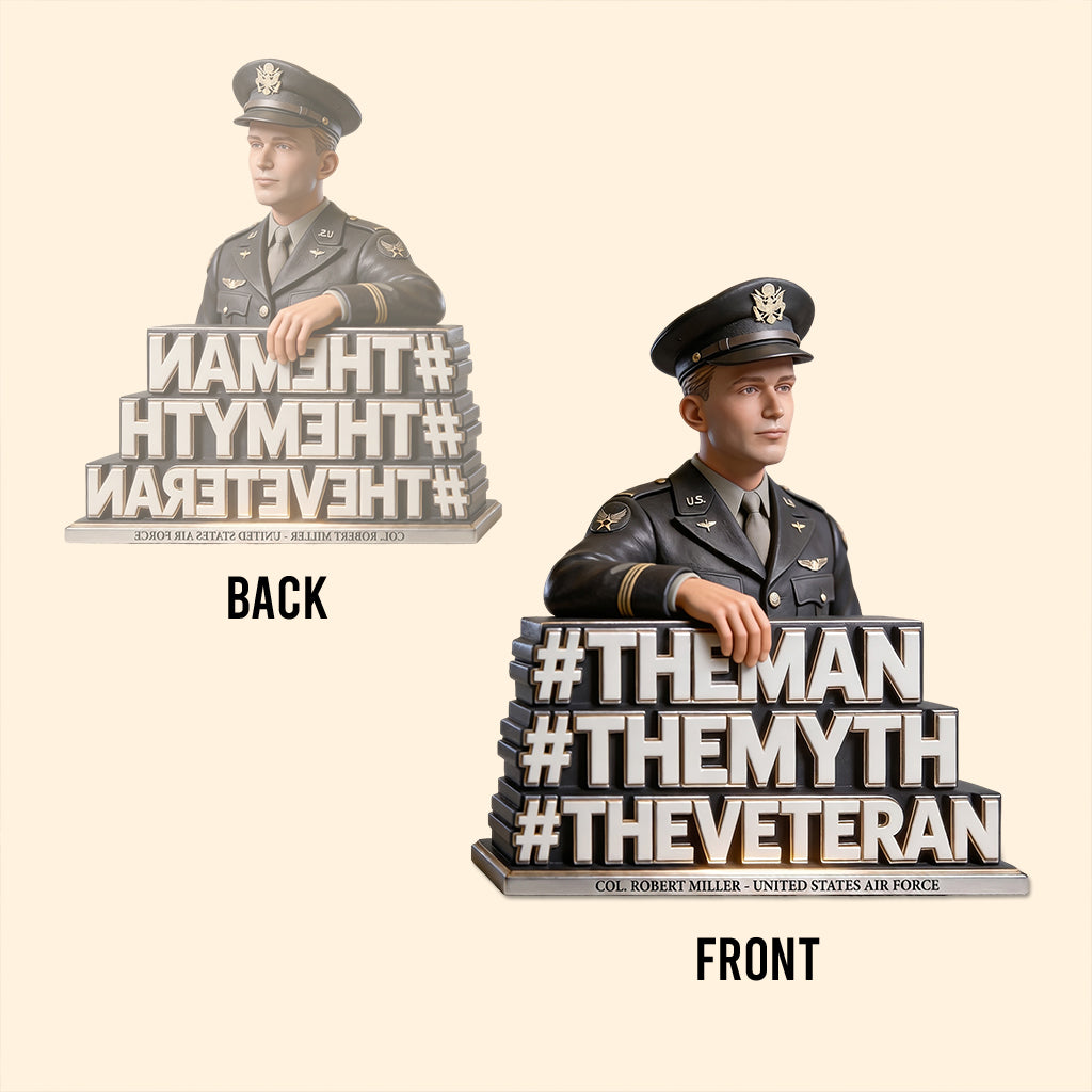Veteran Tribute - Personalized Veteran Custom Shaped Acrylic Plaque