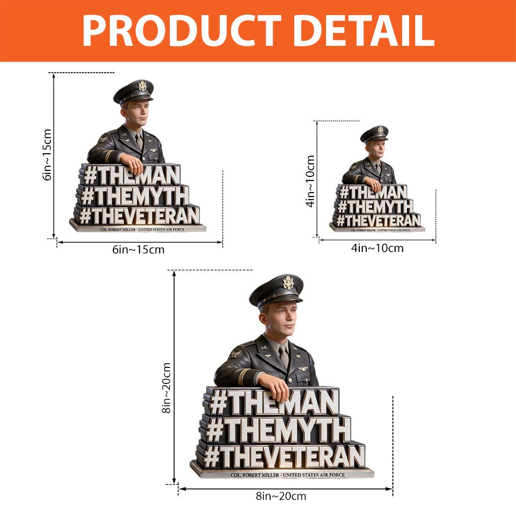 Veteran Tribute - Personalized Veteran Custom Shaped Acrylic Plaque