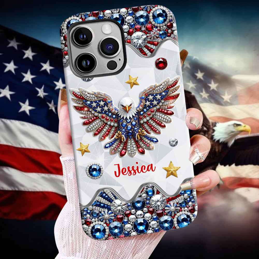 Patriotic Eagle - Personalized Bald Eagle Full Print Phone Case