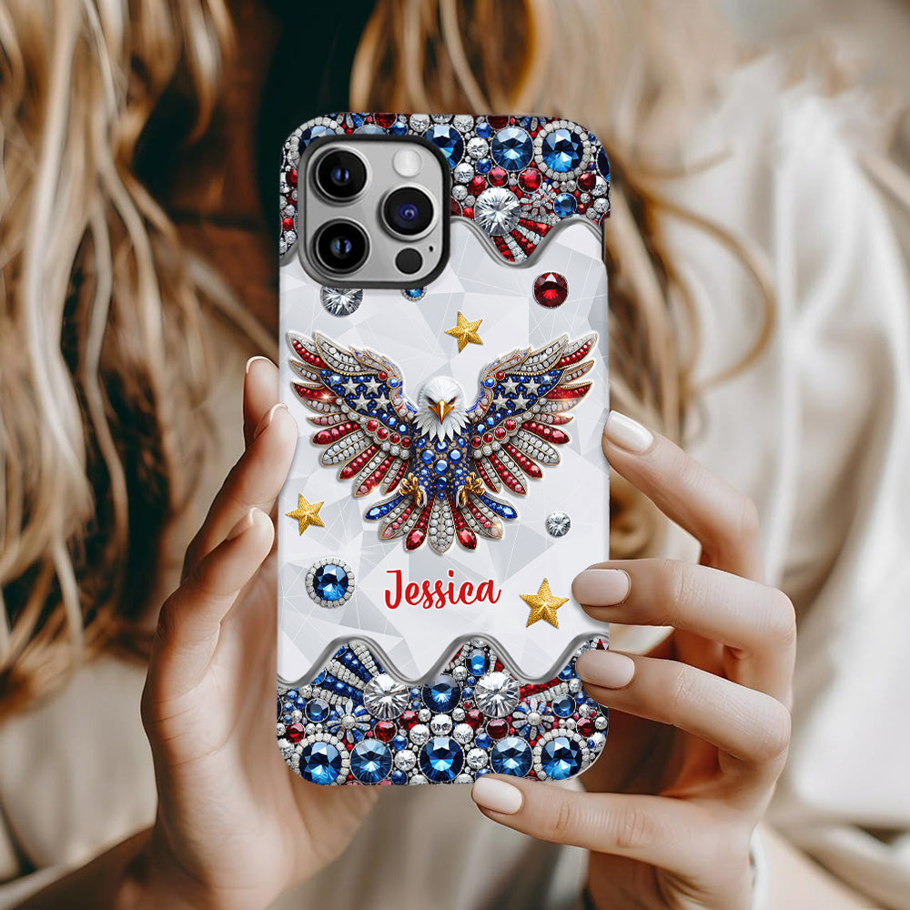 Patriotic Eagle - Personalized Bald Eagle Full Print Phone Case