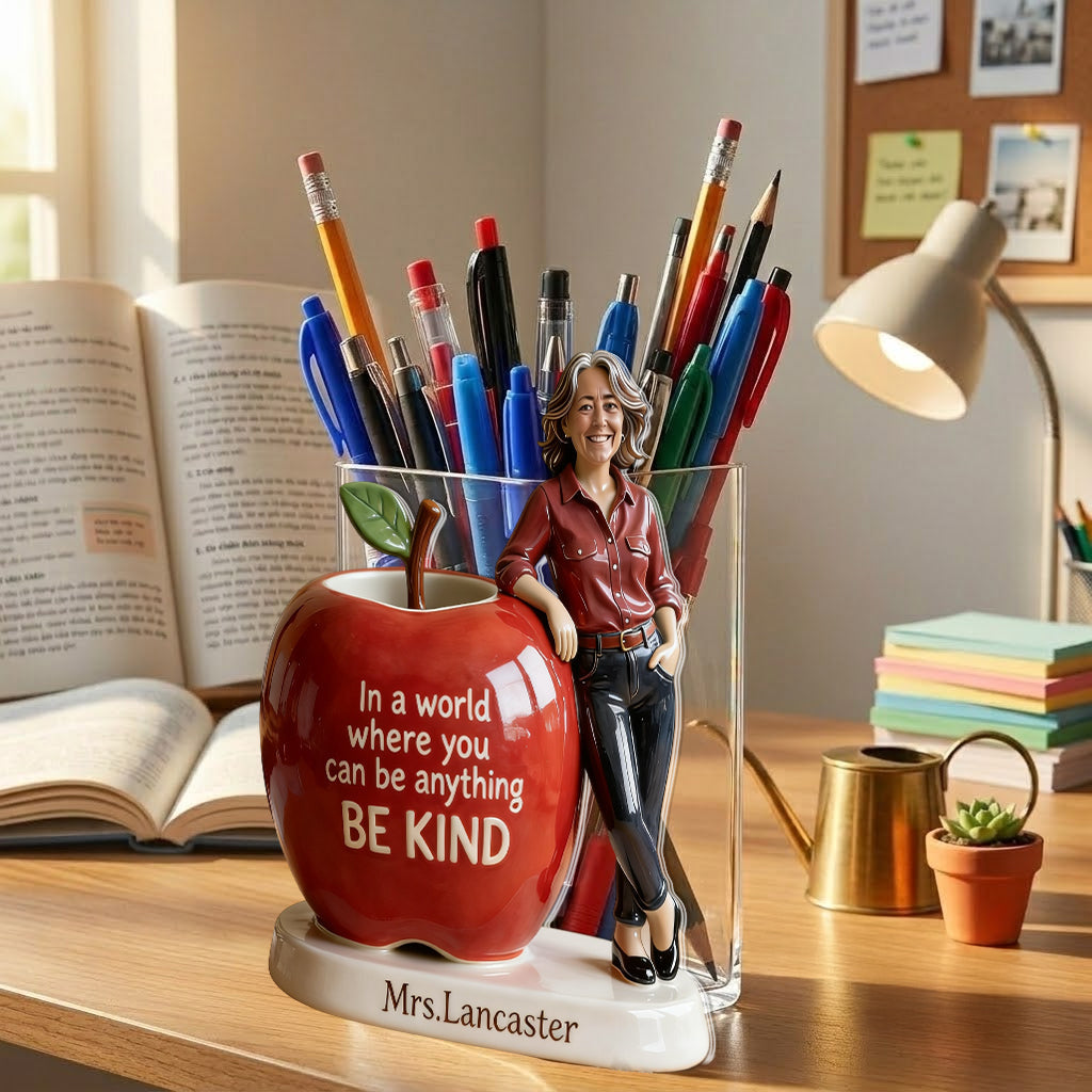 Perfect Pen Holder For Teacher - Personalized Teacher Acrylic Pot