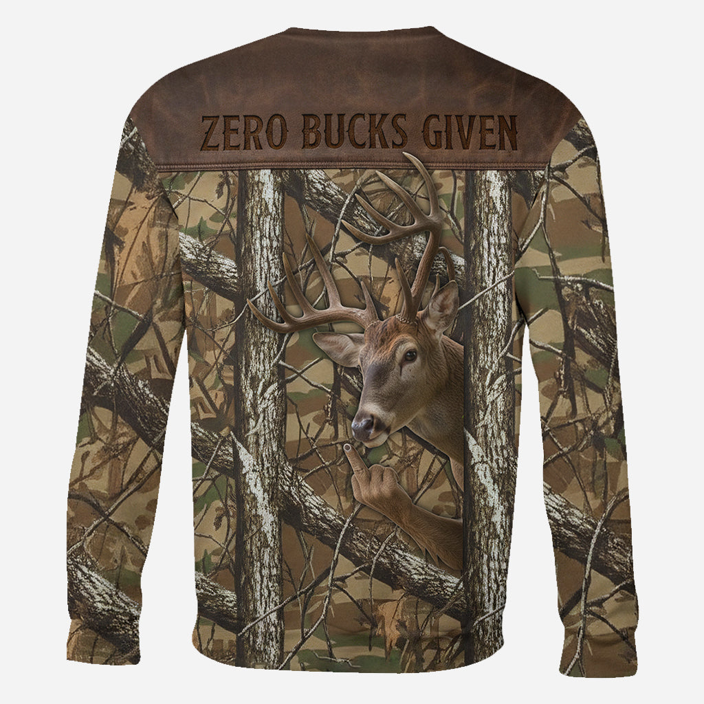 Zero Bucks Given - Personalized Hunting All Over Shirt