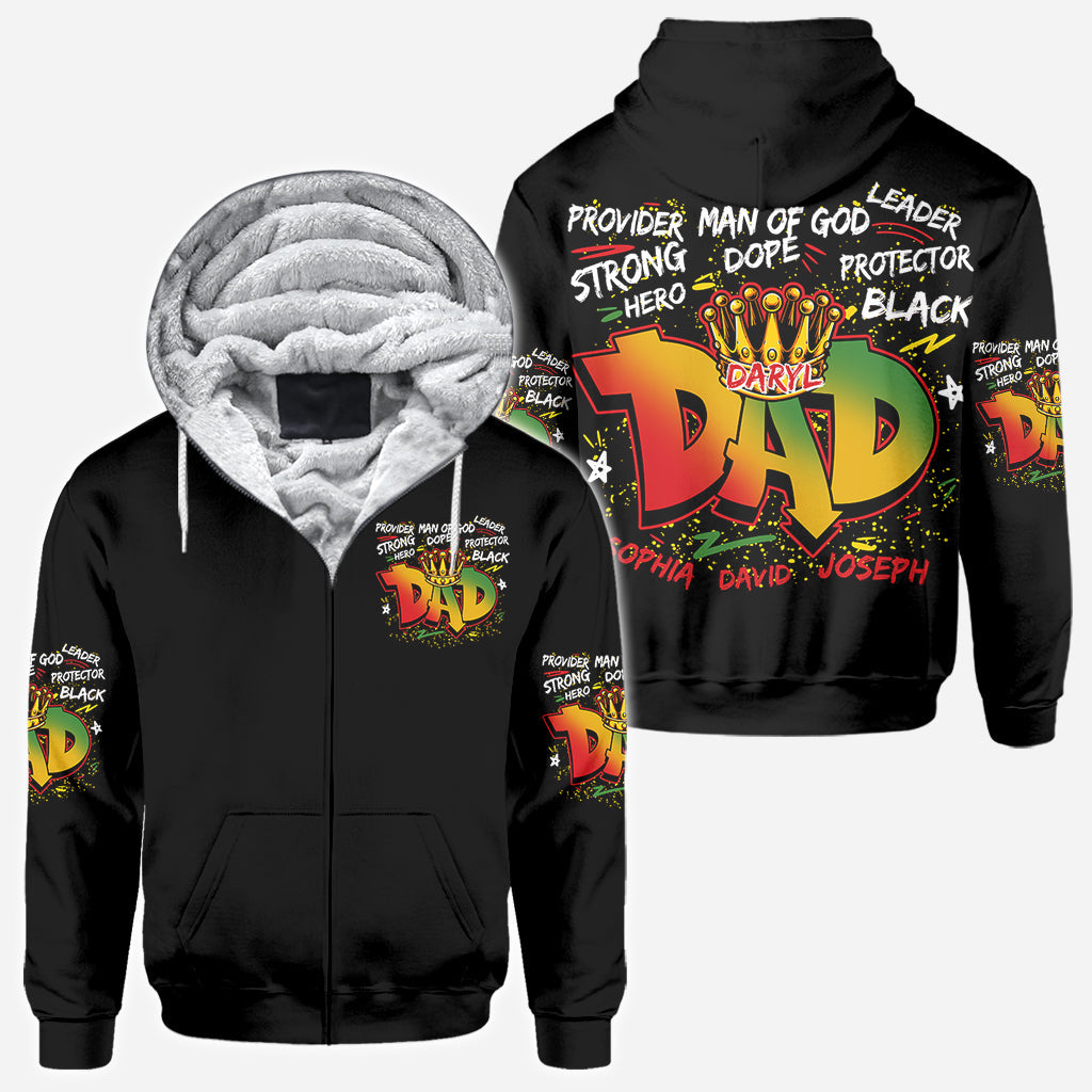 Strong Dope Hero Dad - Personalized African American All Over Shirt