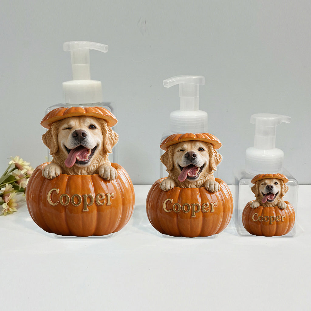Pumpkin Peek-A-Boo - Personalized Dog Pump Dispenser