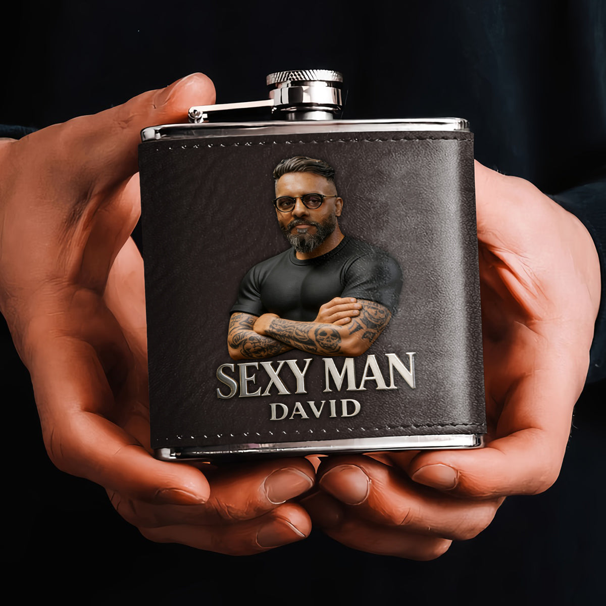 Luxury Gifts For Man - Custom From Photo - Personalized Father Hip Flask