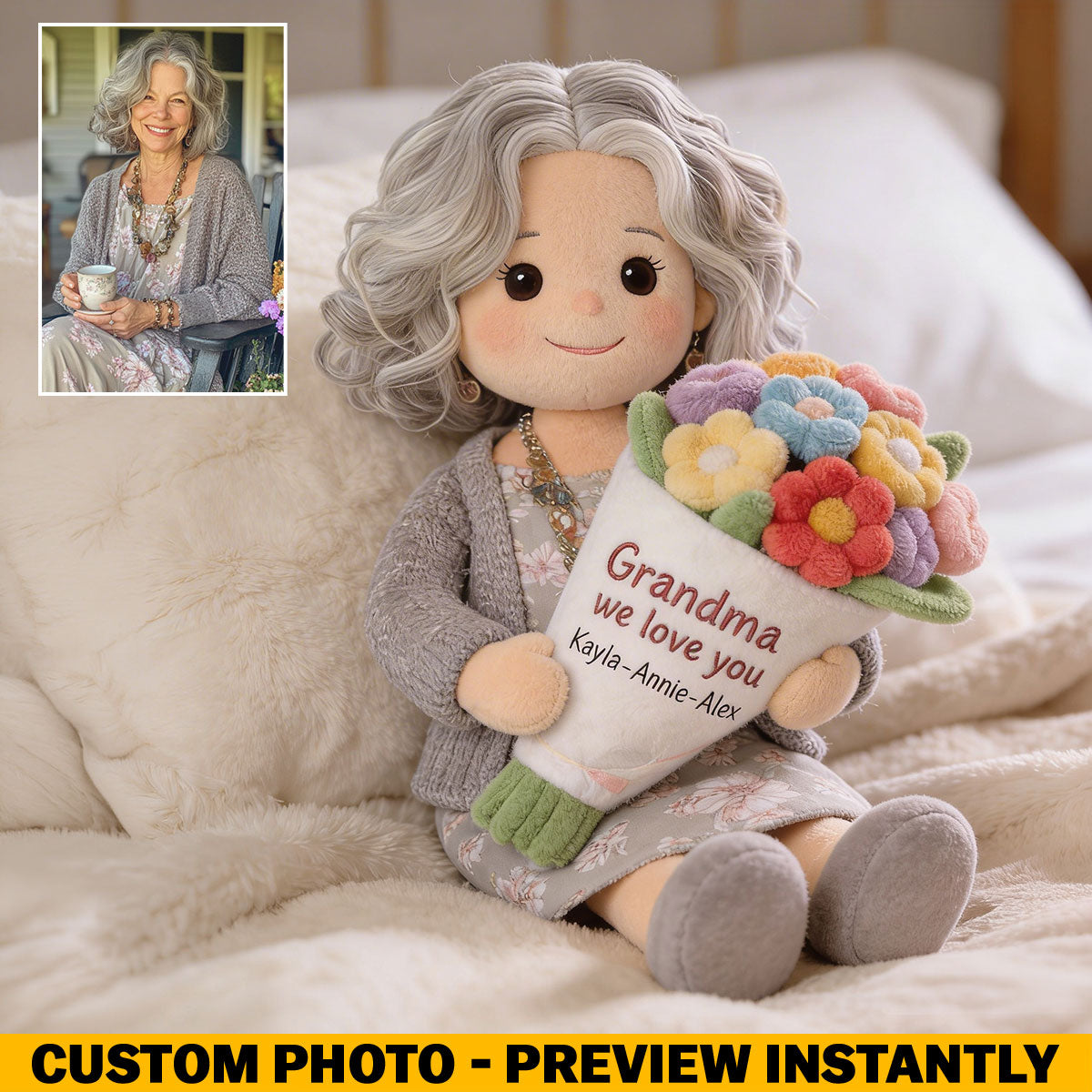 Perfect Mother's Day Gift - Personalized Mother Premium Faux Fur Pillow