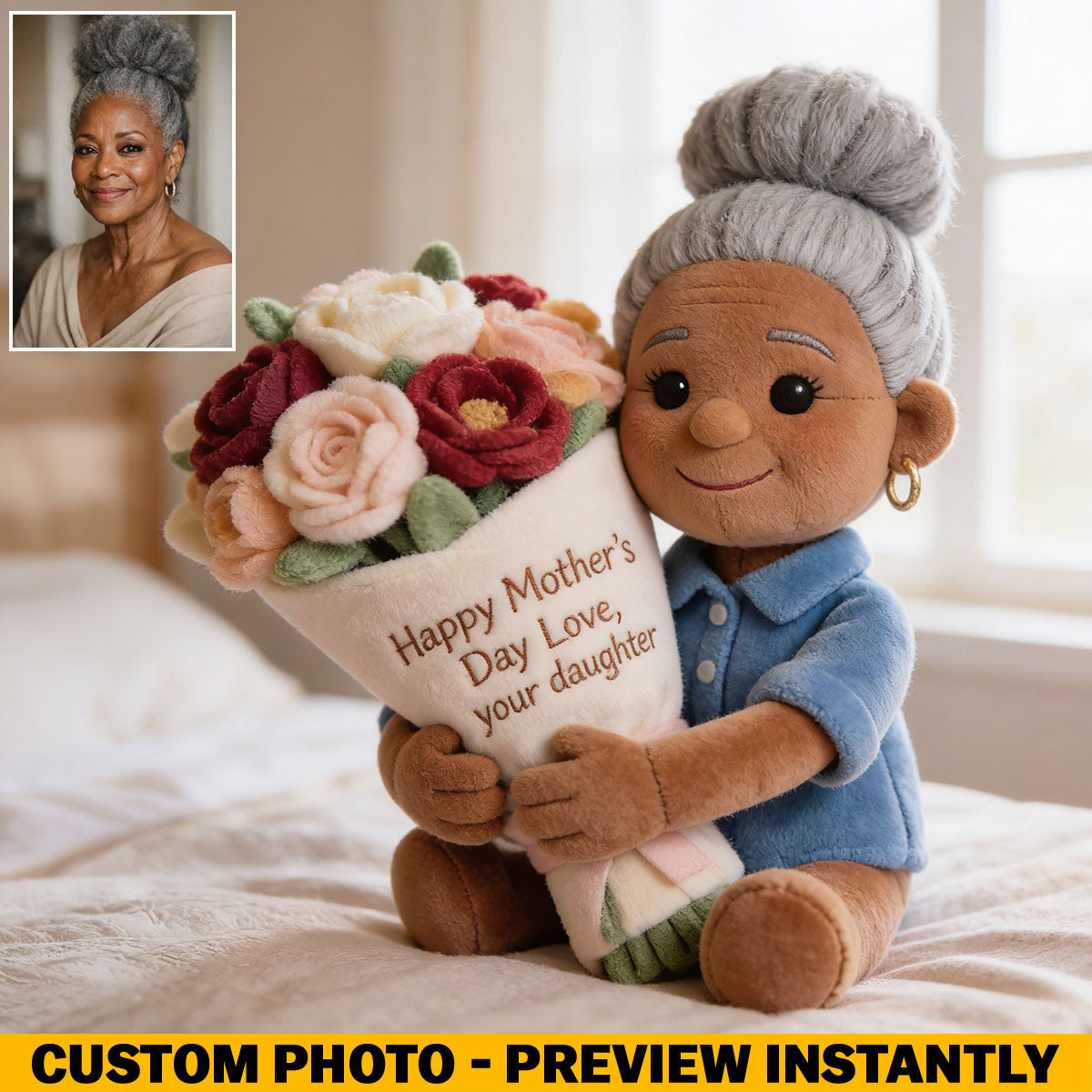 Perfect Mother's Day Gift - Personalized Mother Premium Faux Fur Pillow