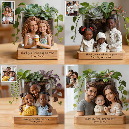Thank You For Helping Me Grow - Personalized Kid Acrylic Pot