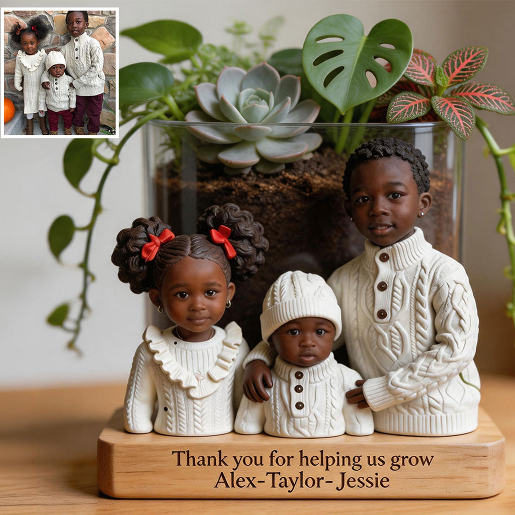 Thank You For Helping Me Grow - Personalized Kid Acrylic Pot