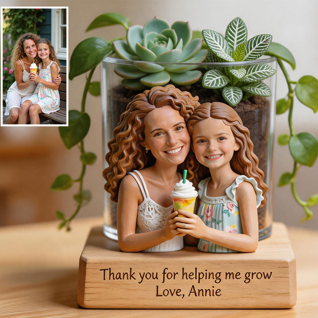 Thank You For Helping Me Grow - Personalized Kid Acrylic Pot