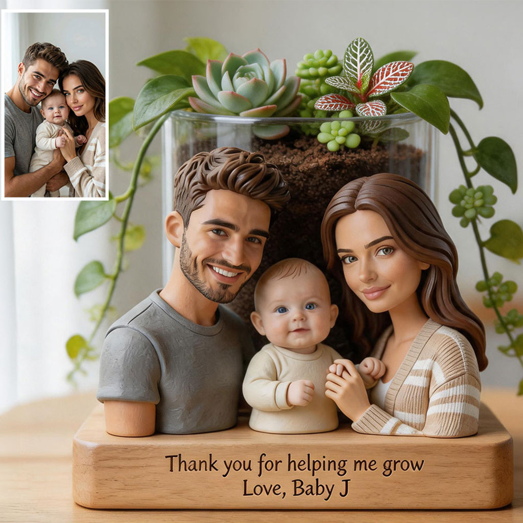 Thank You For Helping Me Grow - Personalized Kid Acrylic Pot