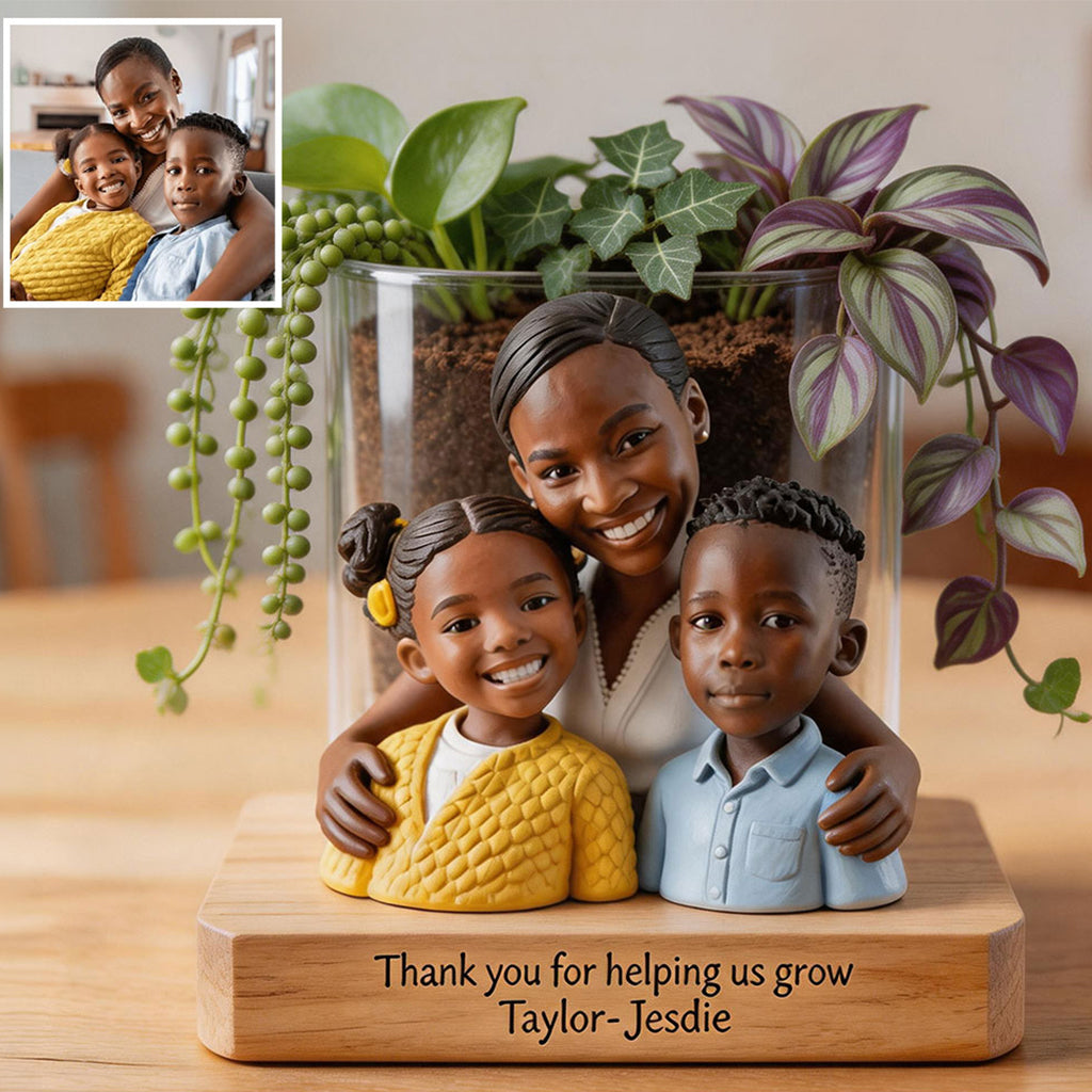 Thank You For Helping Me Grow - Personalized Kid Acrylic Pot