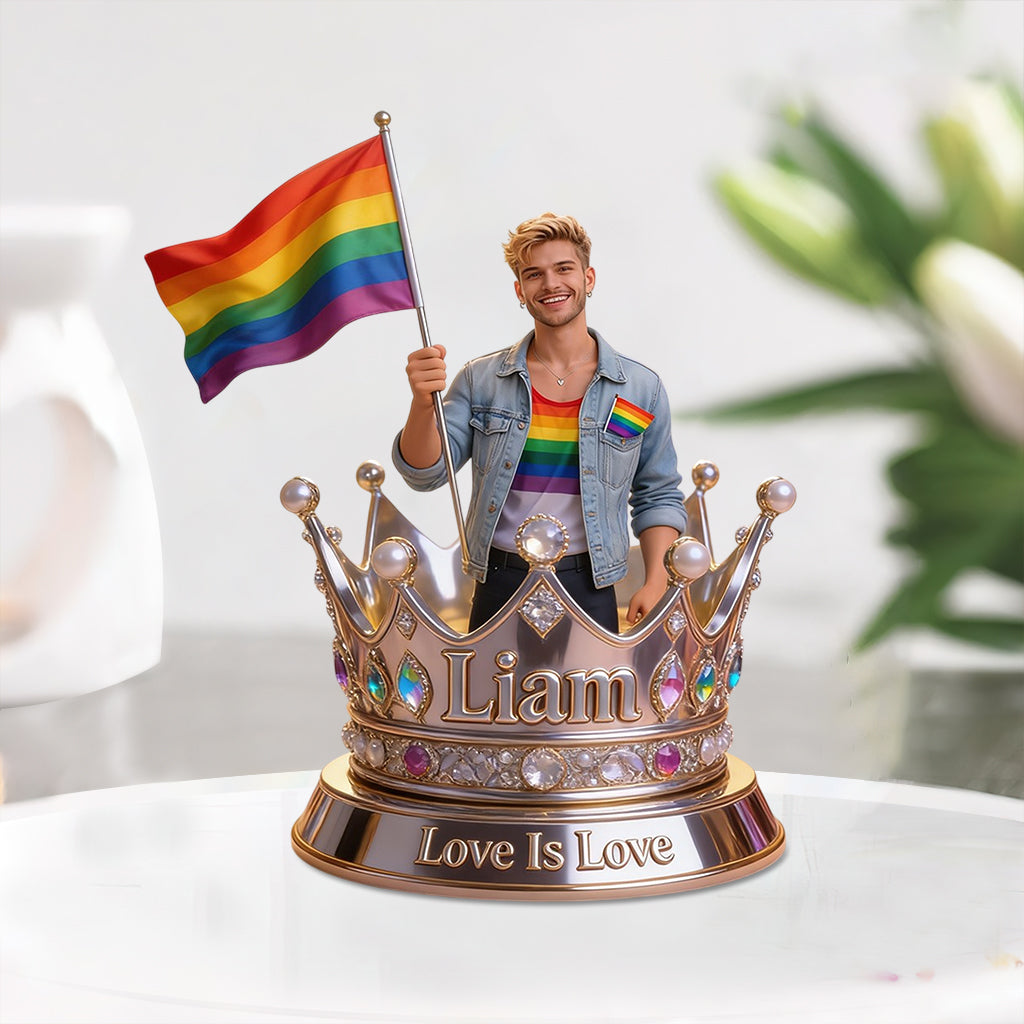 Love Is Love - Personalized LGBT Support Custom Shaped Acrylic Plaque