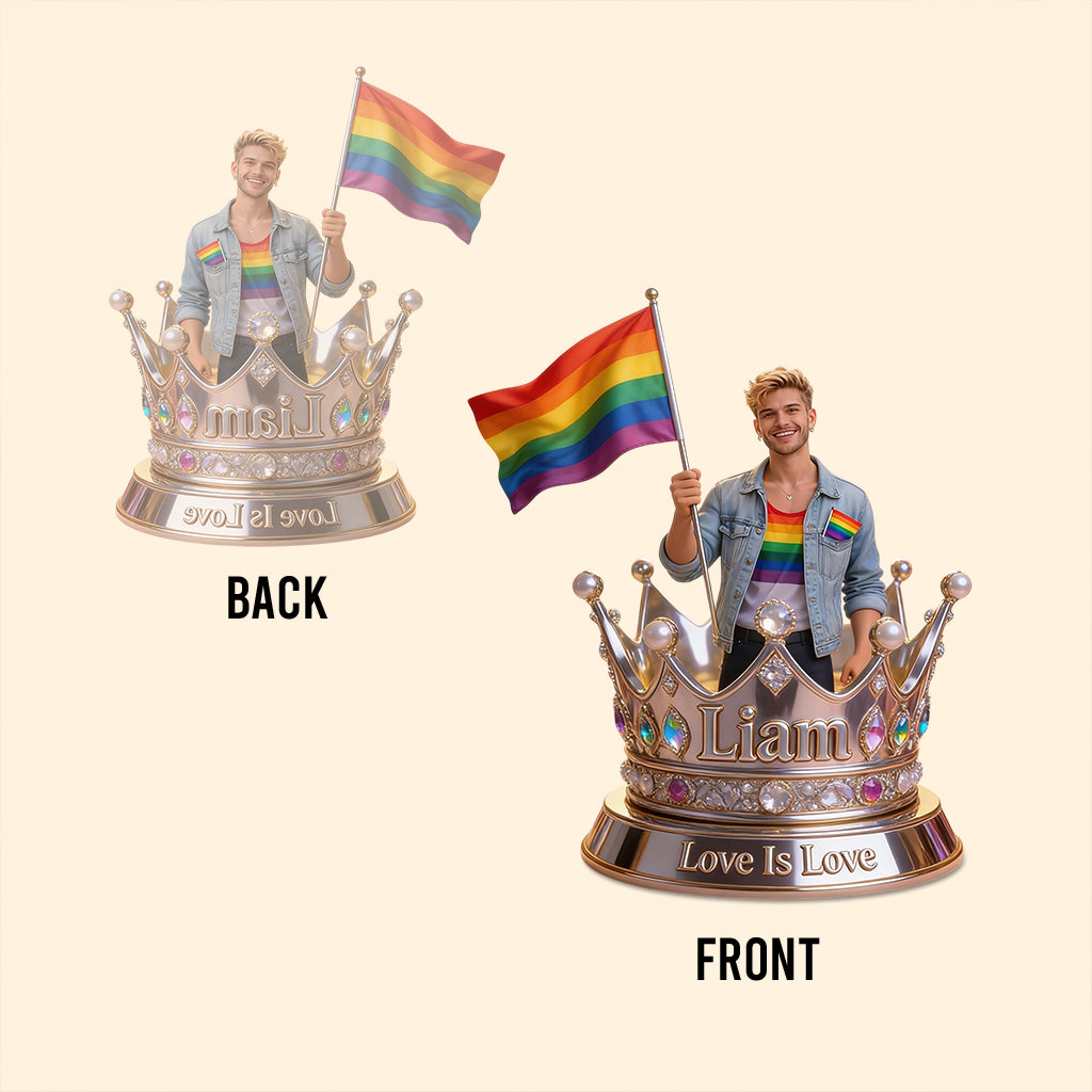 Love Is Love - Personalized LGBT Support Custom Shaped Acrylic Plaque
