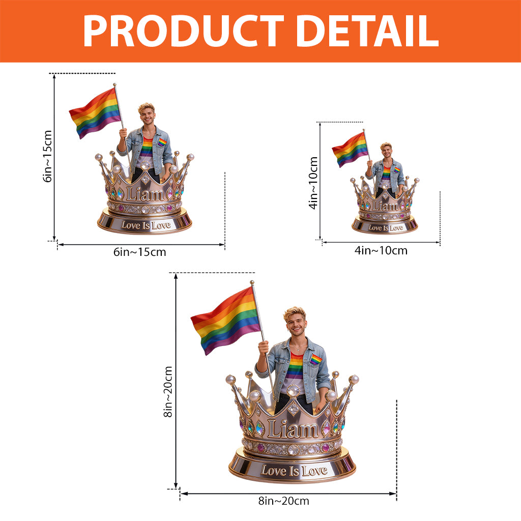 Love Is Love - Personalized LGBT Support Custom Shaped Acrylic Plaque