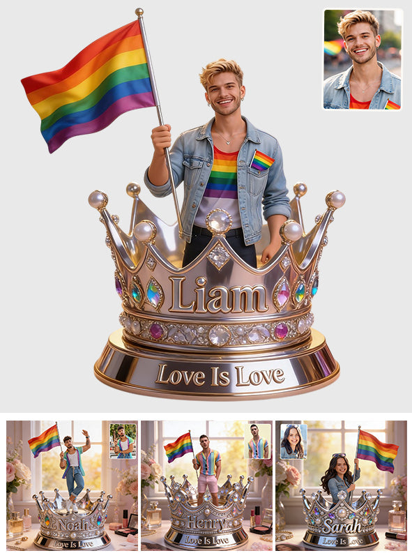 Love Is Love - Personalized LGBT Support Custom Shaped Acrylic Plaque