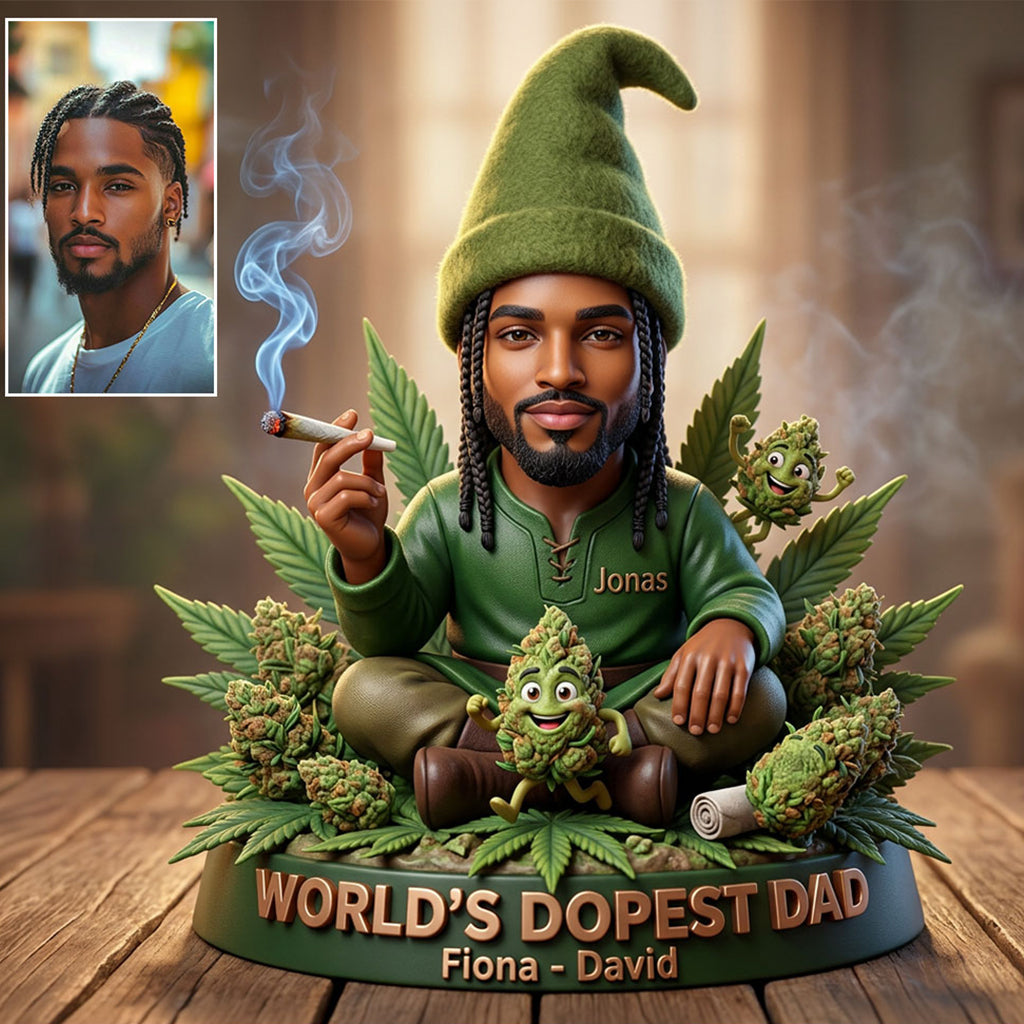 World's Dopest Dad - Personalized Weed Custom Shaped Acrylic Plaque