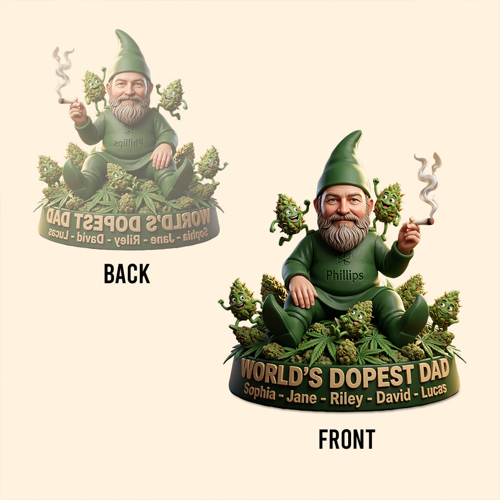 World's Dopest Dad - Personalized Weed Custom Shaped Acrylic Plaque