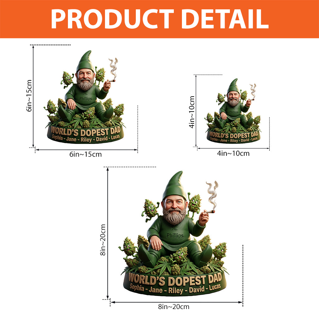 World's Dopest Dad - Personalized Weed Custom Shaped Acrylic Plaque