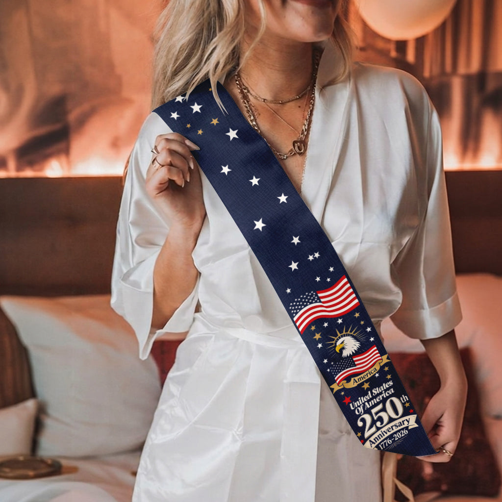 United States Of America 250th Anniversary - Personalized Patriot Decorative Sash/ Ribbon