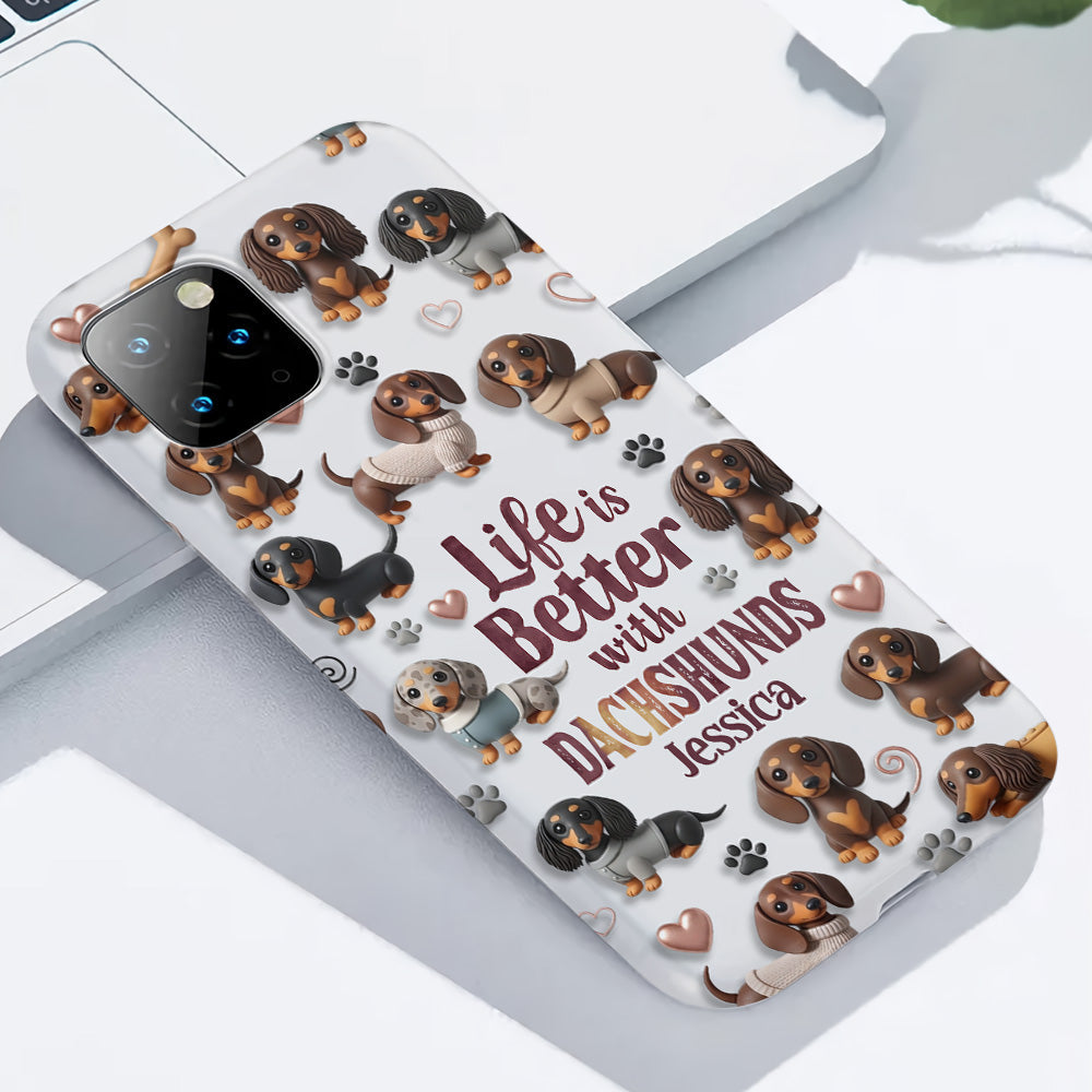 Just A Girl Who Loves Dogs - Personalized Dog Full Print Phone Case