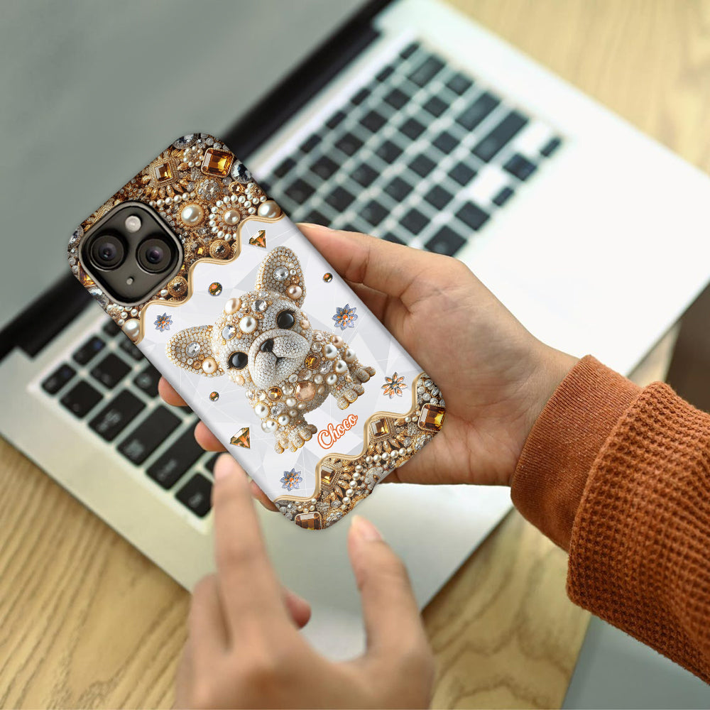Love French Bulldog - Personalized Dog Full Print Phone Case