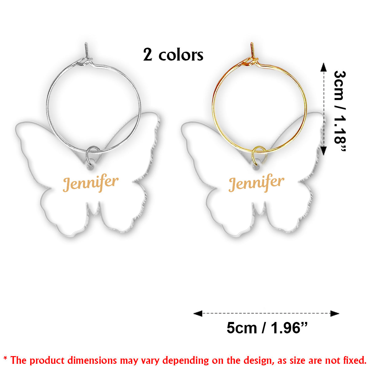 Pink Glass Butterfly - Personalized Butterfly Wine Glass With Long Stem