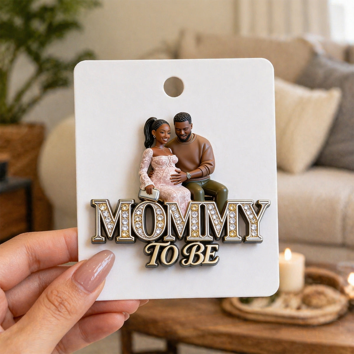 Mommy/ Daddy/ Granny... To Be, Baby Shower Party Pin - Personalized Pregnancy 3D Embossed Enamel Pin